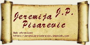 Jeremija Pisarević vizit kartica